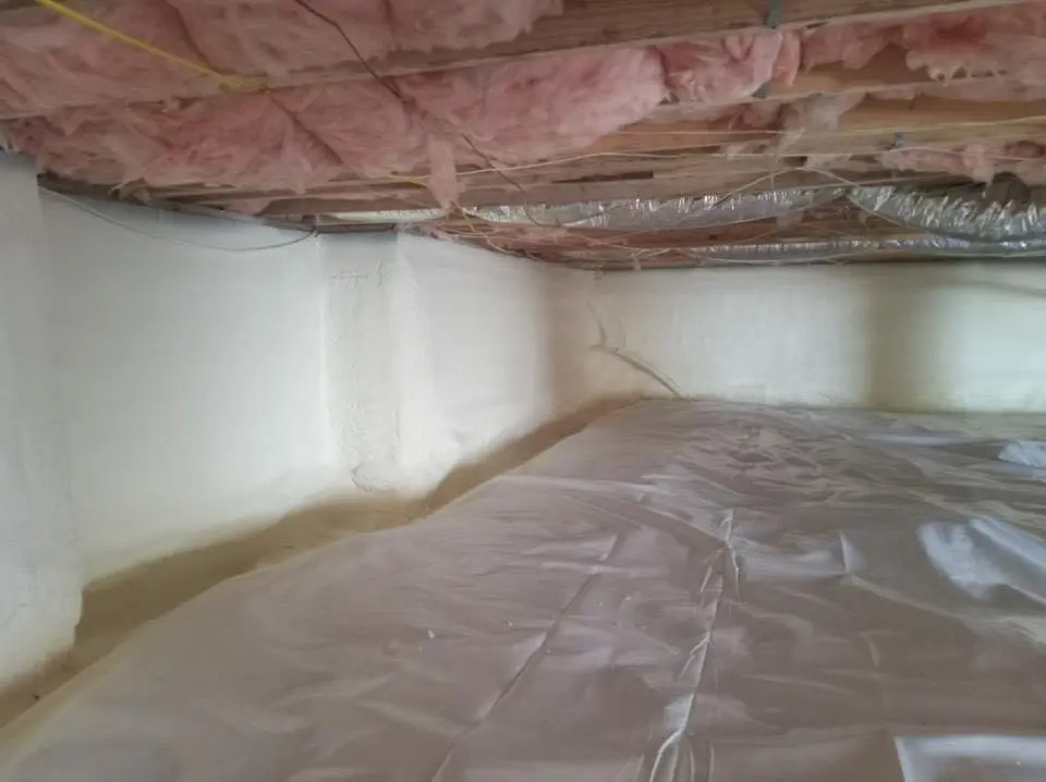Crawl space encapsulation with closed-cell spray foam for Spray Foam Roofing Repair in Old Lyme